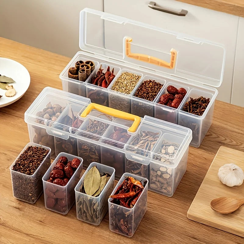 7-Piece Lidded Sealed Spice Container Set