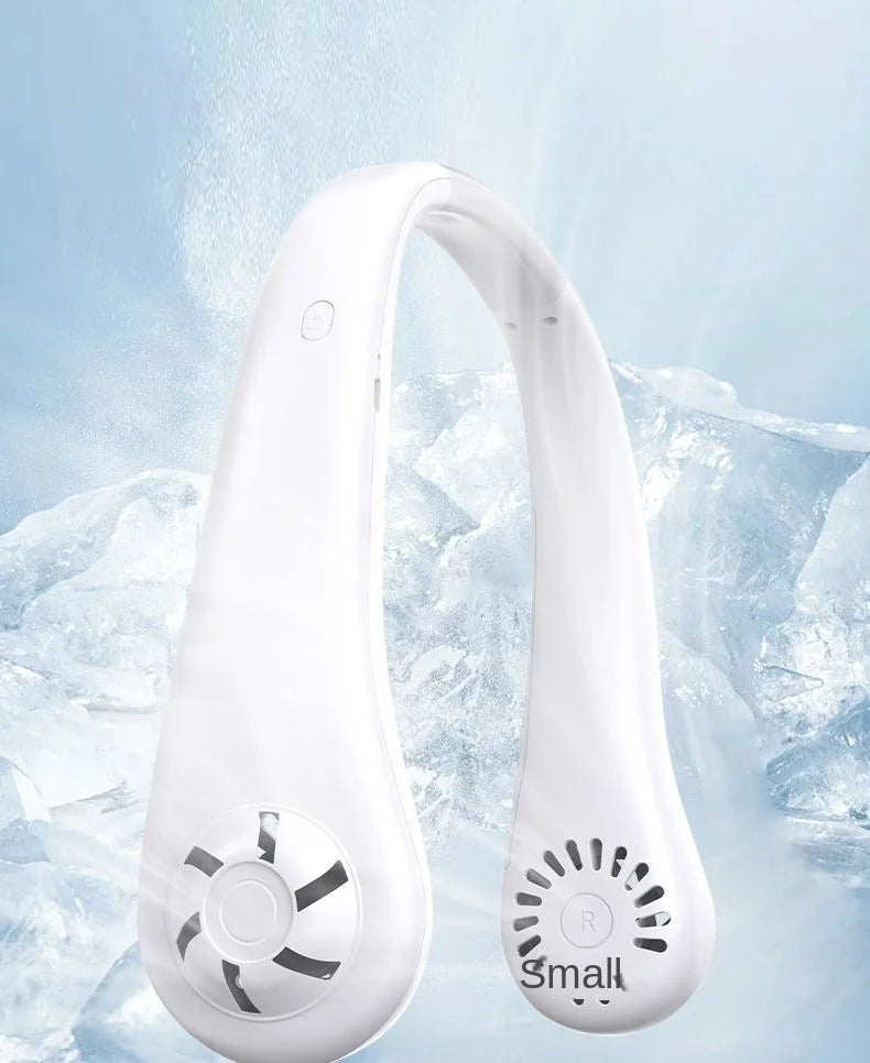 New Mini Neck Mounted Fan Portable Bladeless Neck Rechargeable Air Cooler