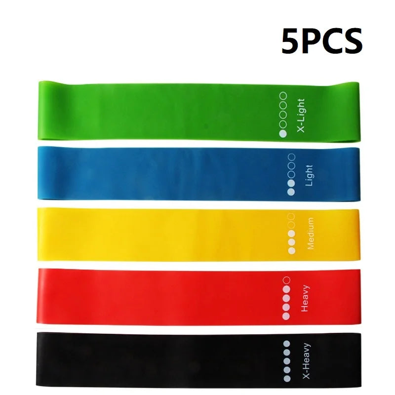 5PCS Fitness Resistance Rubber Bands Elastic Pull-up Bands
