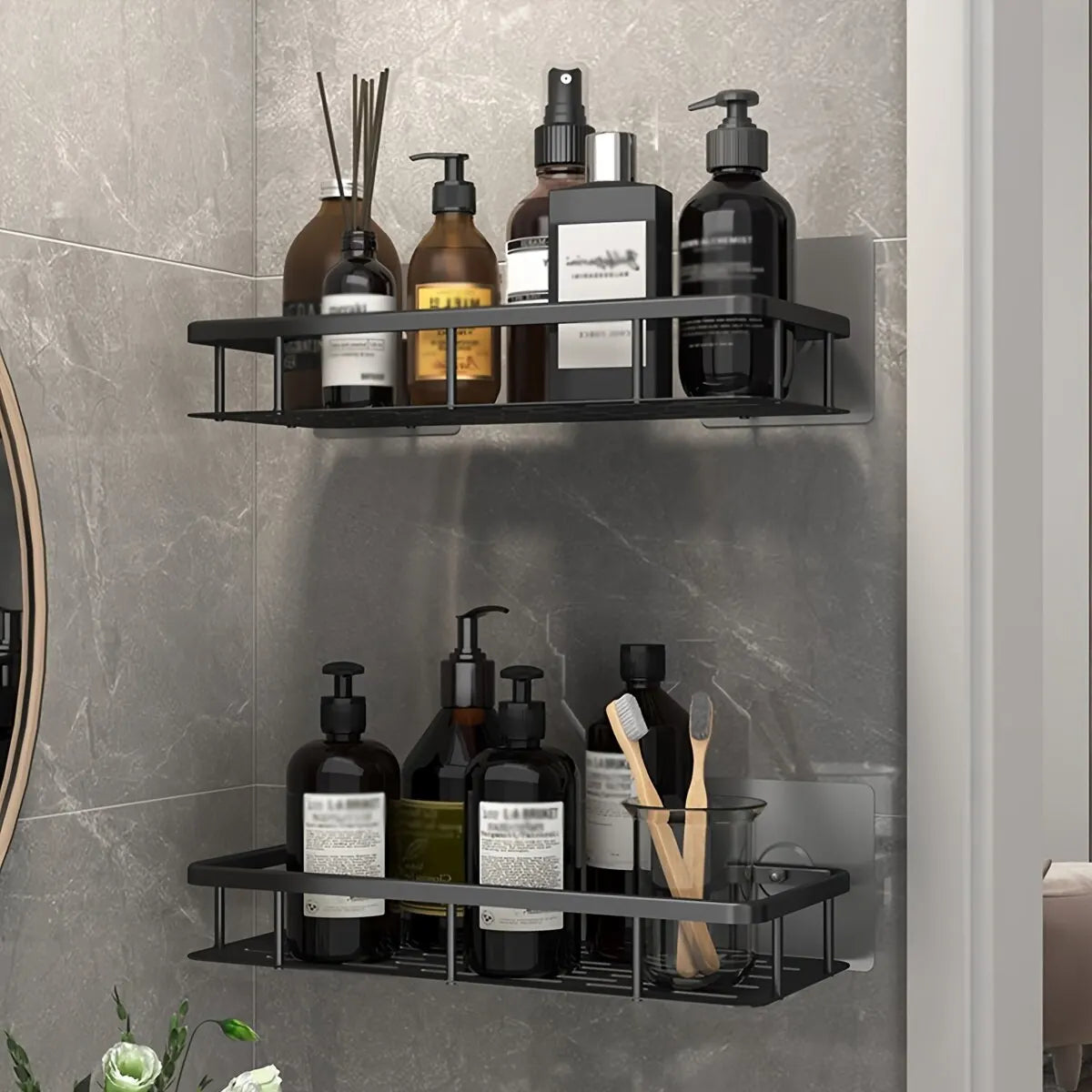Bathroom Storage Rack  Wall Mount Corner Shelf