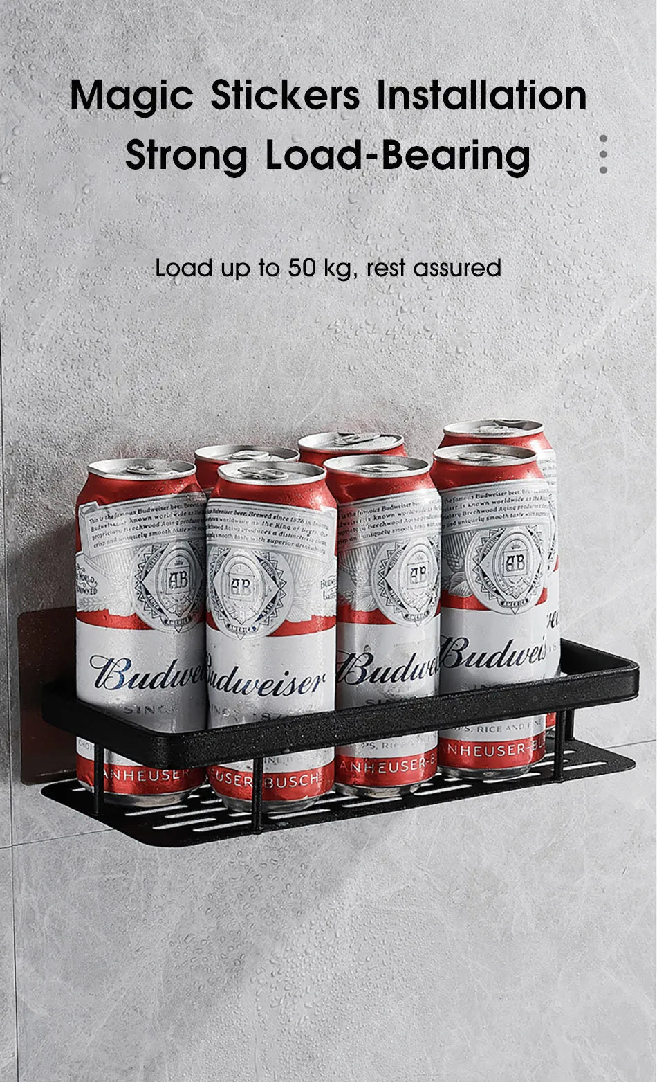 Bathroom Storage Rack  Wall Mount Corner Shelf