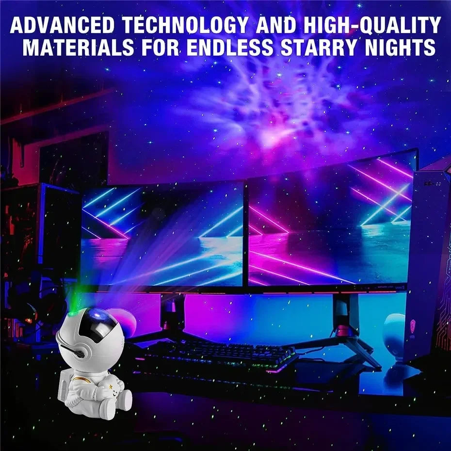 Galaxy Star Projector Night Light Astronaut Space Ceiling