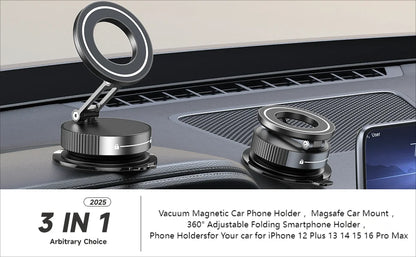 Magnetic Suction Cup Phone Mount for Magsafe 360° Adjustable Magnetic Car Phone Holder