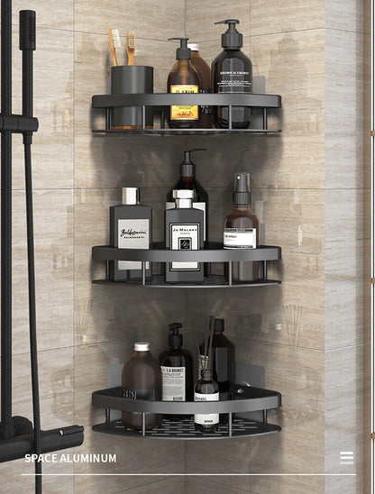 Bathroom Storage Rack  Wall Mount Corner Shelf