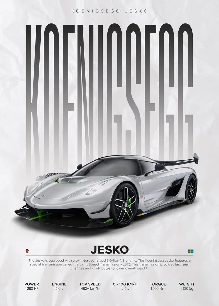 Luxury Super Car Race Cars Posters and Unframed Canvas Room Home Decor
