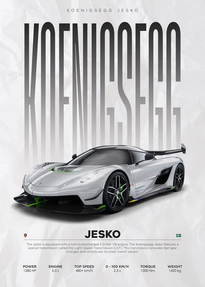 Luxury Super Car Race Cars Posters and Unframed Canvas Room Home Decor