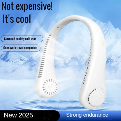 New Mini Neck Mounted Fan Portable Bladeless Neck Rechargeable Air Cooler