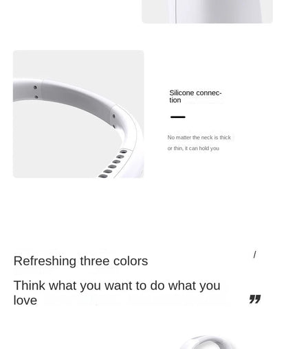 New Mini Neck Mounted Fan Portable Bladeless Neck Rechargeable Air Cooler