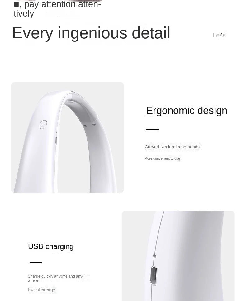 New Mini Neck Mounted Fan Portable Bladeless Neck Rechargeable Air Cooler