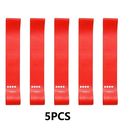 5PCS Fitness Resistance Rubber Bands Elastic Pull-up Bands