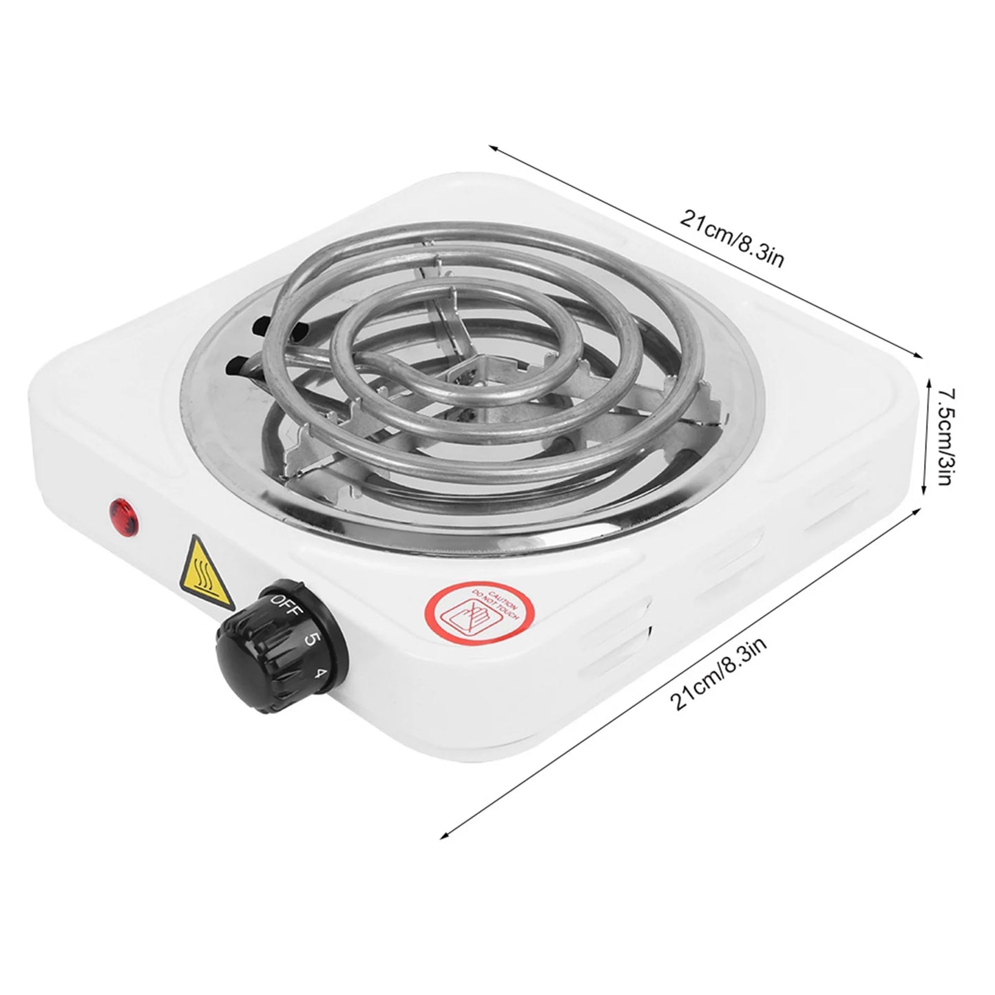 110V 1000W Single Tube Electric Stove Stainless Steel Home Electric Stove US Plug