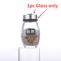 1/7pcs Spice Jar Set Rack Glass Organizer Rotating