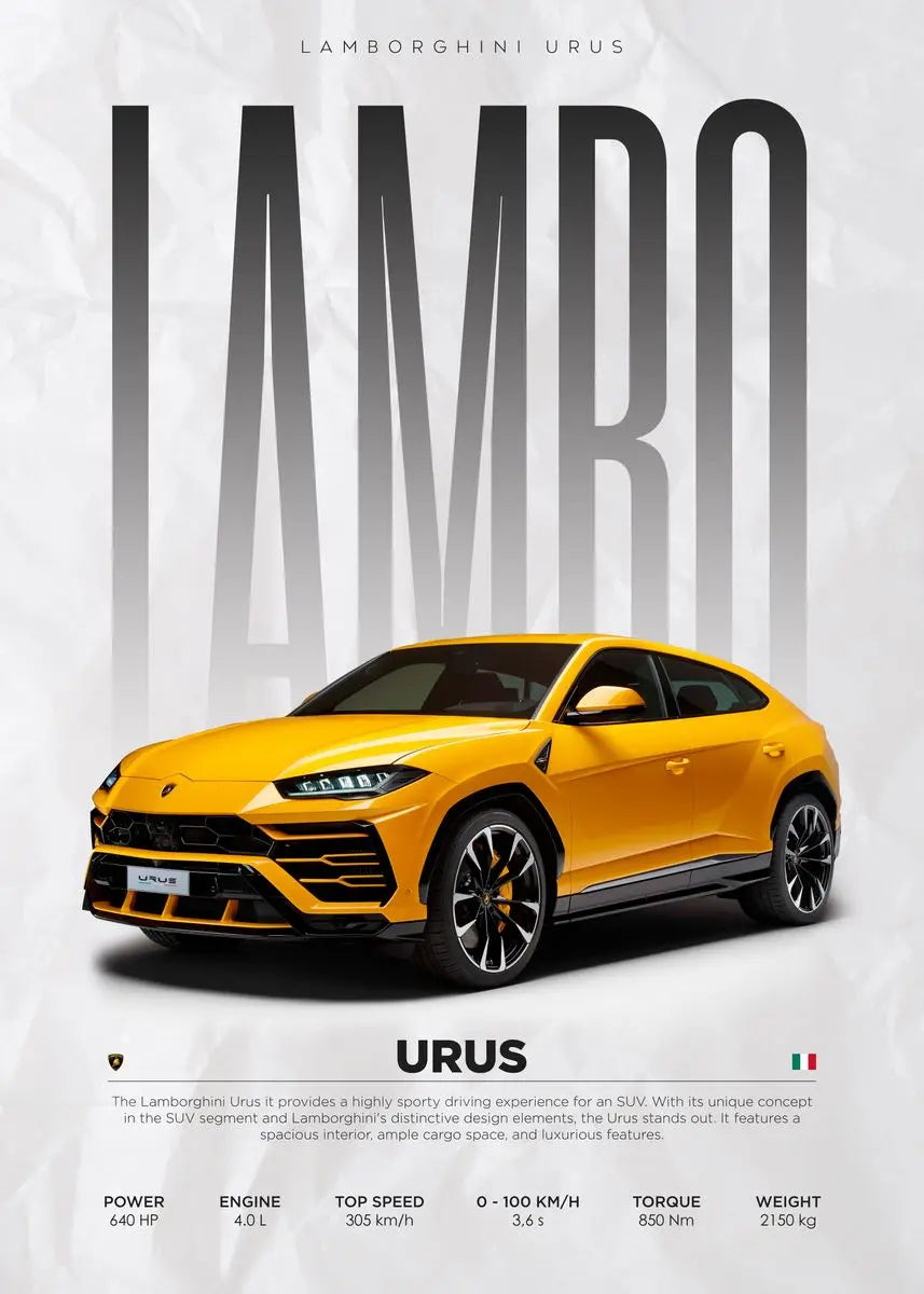 Luxury Super Car Race Cars Posters and Unframed Canvas Room Home Decor