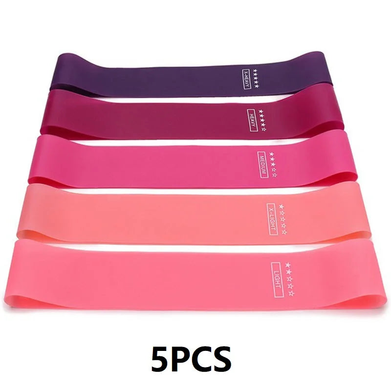 5PCS Fitness Resistance Rubber Bands Elastic Pull-up Bands