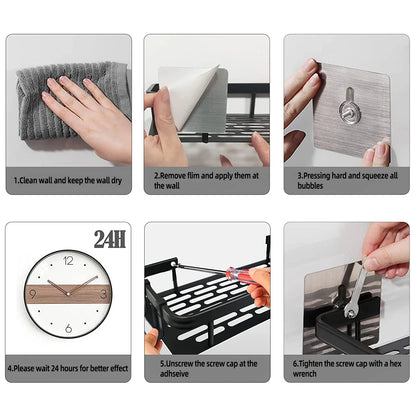 Bathroom Storage Rack  Wall Mount Corner Shelf