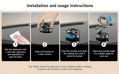 Magnetic Suction Cup Phone Mount for Magsafe 360° Adjustable Magnetic Car Phone Holder