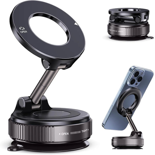 Magnetic Suction Cup Phone Mount for Magsafe 360° Adjustable Magnetic Car Phone Holder