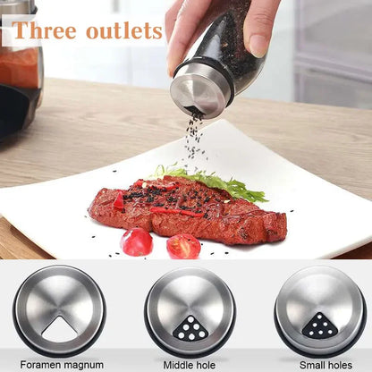 1/7pcs Spice Jar Set Rack Glass Organizer Rotating