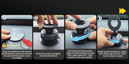 Magnetic Suction Cup Phone Mount for Magsafe 360° Adjustable Magnetic Car Phone Holder