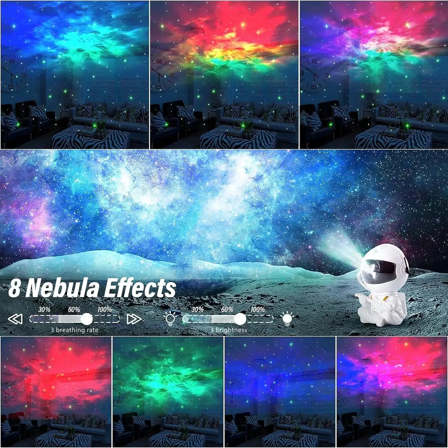 Galaxy Star Projector Night Light Astronaut Space Ceiling